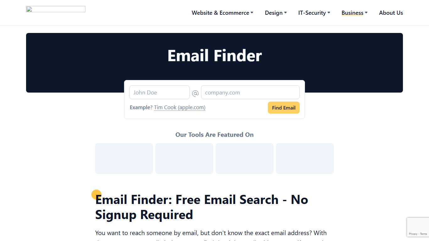 Email Finder: Free Email Search - No Signup Required | EXPERTE.com
