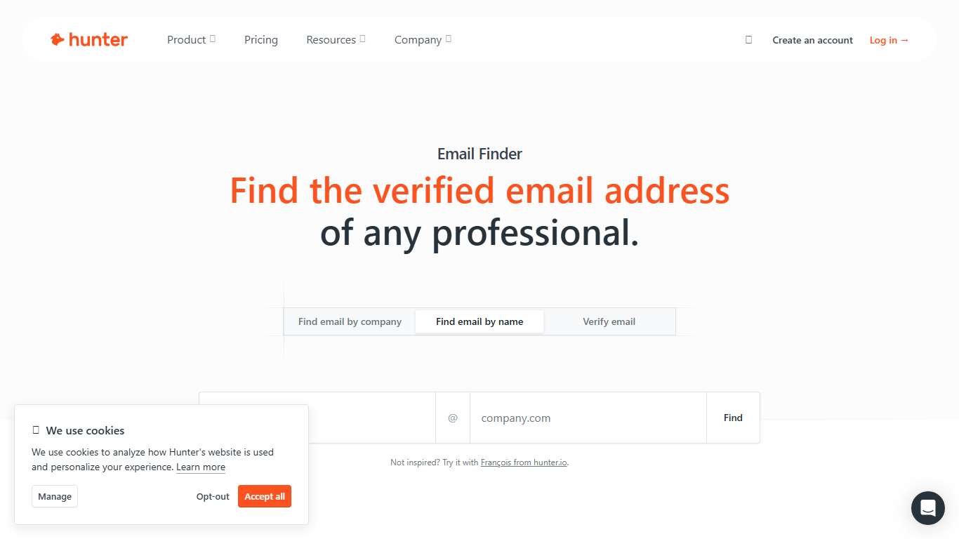 Email Finder: Free email search by name • Hunter
